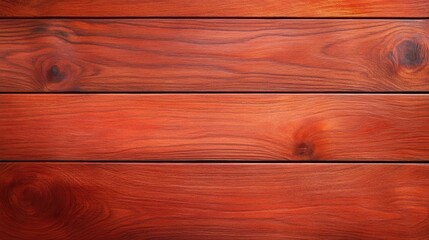 Fototapeta premium A close-up view of rich, polished wooden planks with a beautiful reddish hue and unique grain patterns, perfect for various backgrounds.