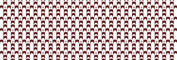 Abstract seamless White and brown pattern With stars Repeat pattern Vector illustration