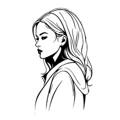 Graceful Silhouette: Girl's Back in Artistic View
