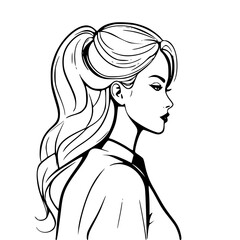 Graceful Silhouette: Girl's Back in Artistic View