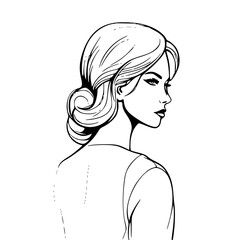 Graceful Silhouette: Girl's Back in Artistic View