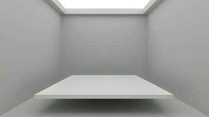 Simple Minimalist 3D Room Rendering with Floating Platform