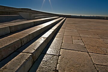 Fototapeta premium Stone Steps Leading to the Horizon
