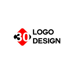 30 years anniversary celebration logotype