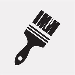 Paintbrush icon vector silhouette illustration icon on a white background