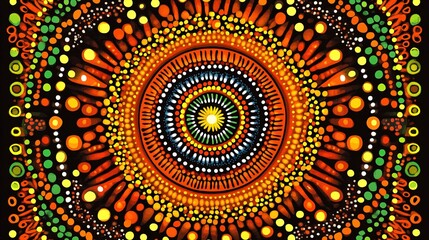 Obraz premium Australian Aboriginal dot painting style artÔºåAboriginal culture and expression