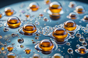 Crystal Bubbles Floating on Water Surface