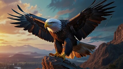 Fototapeta premium american bald eagle