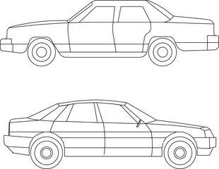 Fototapeta premium Vector sketch illustration of a citycar vehicle design for transport in big cities 