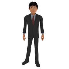 Man 3D character pose library design illustration, 3d rendering character man pose animation