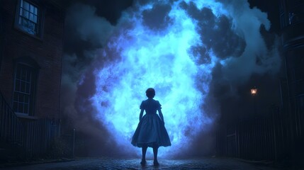 Mysterious Blue Light In The Night