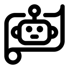 Obraz premium robotic plan, robot plan, robotic blueprint, robot blueprint, robotic project, robot project outline icon