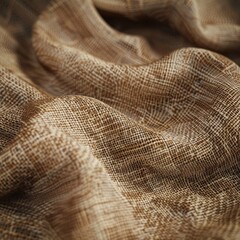 Fototapeta premium Close-up of textured fabric showcasing natural tones and intricate patterns, perfect for design and textile projects.