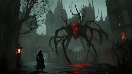 Monster Spider in the Old Town
