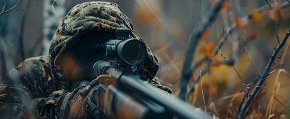 Hunter spotting game.