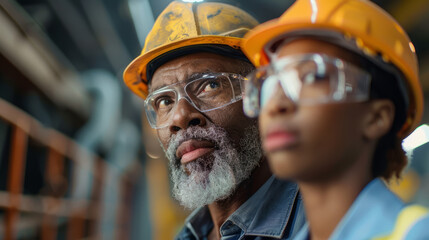 Older and younger workers collaborating, highlighting knowledge transfer and teamwork across generations.