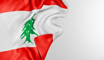 Lebanon flag background 3d image