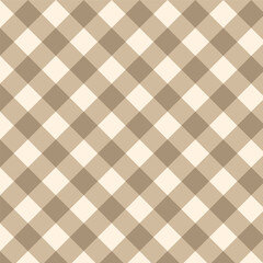 Gingham seamless pattern.Checkered tartan plaid repeat pattern in brown.Geometric vector illustration background wallpaper.