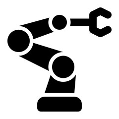 robotic arm, robot arm, industrial robot, robotics, robots, engineering, mechanics, automation solid or glyph icon