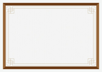 Photo frame. Vector isolated picture frame mockup on transparent background. Stock vector.