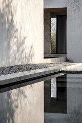 Detail-oriented macro image of a minimalistic country house AI generated illustration