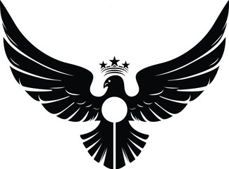 Obraz premium 3 Star Eagle Silhouette
