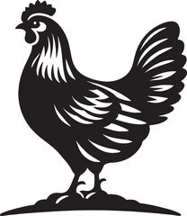 Silhouette Hen