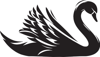 Silhouette Swan Vector