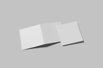 Square Bifold Blank Mockup