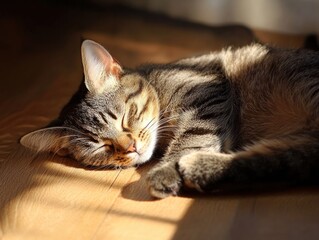 Sleeping Cat in the Sunlight