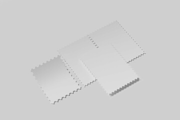 Postage Stamp Blank Mockup