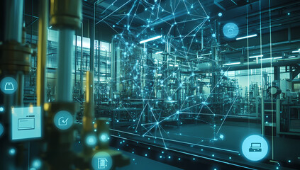 Digital twin visualization of an industrial plant's interior dynamics