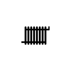 Radiator icon isolated on white background. 