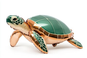 Charming balloon turtle in vibrant colors, perfect for party decoration or aquatic-themed events, adding a fun touch to any occasion.