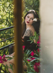 Woman's psychology, photo portrait of modern lady at home thinking about something 