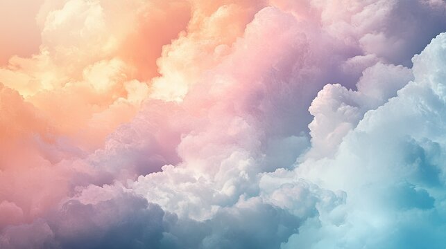 Soft, abstract cloud patterns with muted colors and gentle transitions