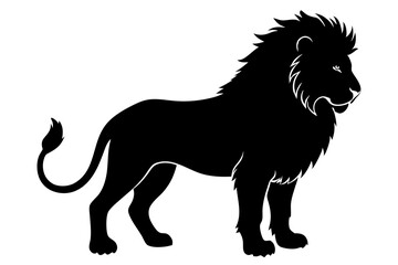 Lion silhouette vector art illustration
