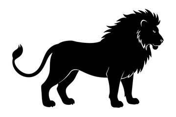 Lion silhouette vector art illustration