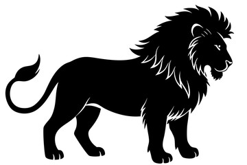 Lion silhouette vector art illustration