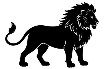 Lion silhouette vector art illustration