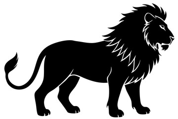 Lion silhouette vector art illustration
