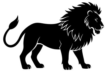 Lion silhouette vector art illustration