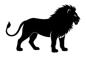 Lion silhouette vector art illustration