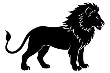 Lion silhouette vector art illustration