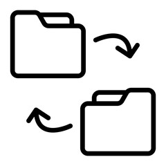 Folder Sharing Vector Icon Design