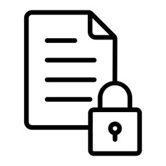 File Lock Vector Icon Design