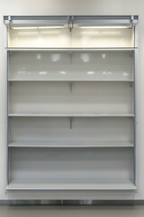 Empty Shelf Unit With Led Lights