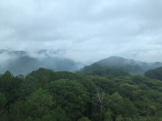 clouds over the mountains