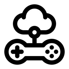 Obraz premium cloud gaming, cloud game, cloud computing, gaming, game, cloud service, cloud platform outline icon