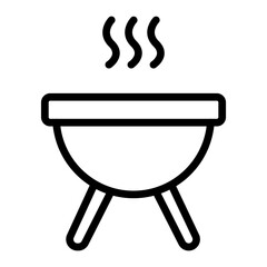 Barbacue Vector Line Icon Design